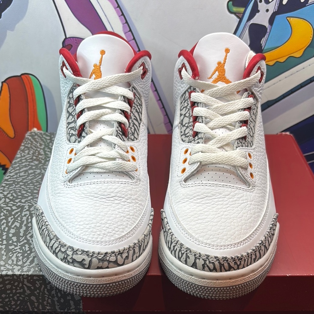 PRE-OWNED WITH OG BOX!! Air Jordan 3 Retro “Cardinal Red”